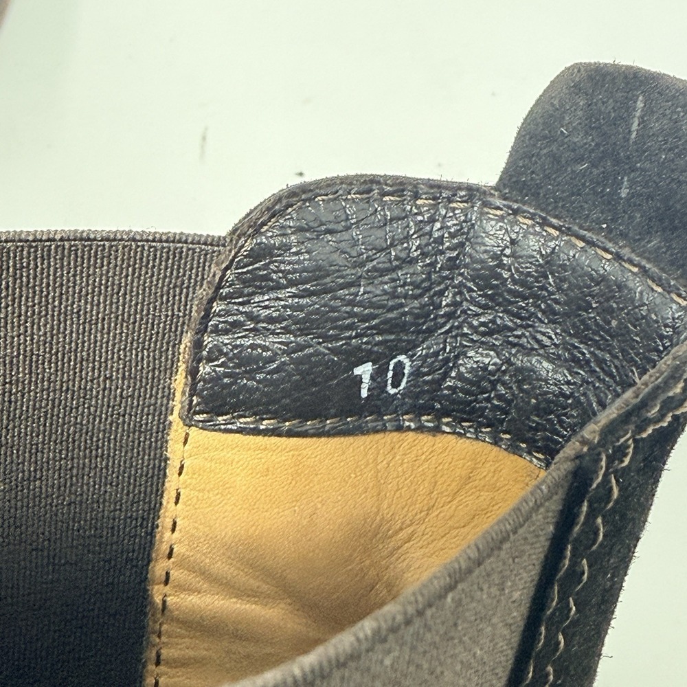 Vintage Costume National Homme Chelsea Boots Men's Size 10 Suede Chocolate Brown - Picture 11 of 12